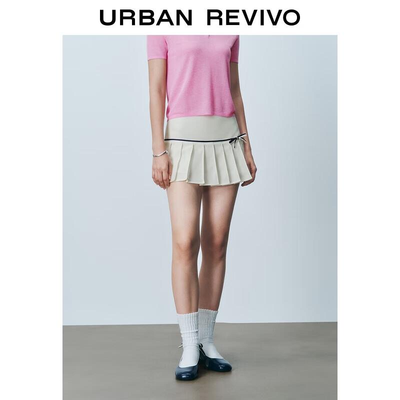 UR Women s College Style Bow Pleated Mini Skirt XL