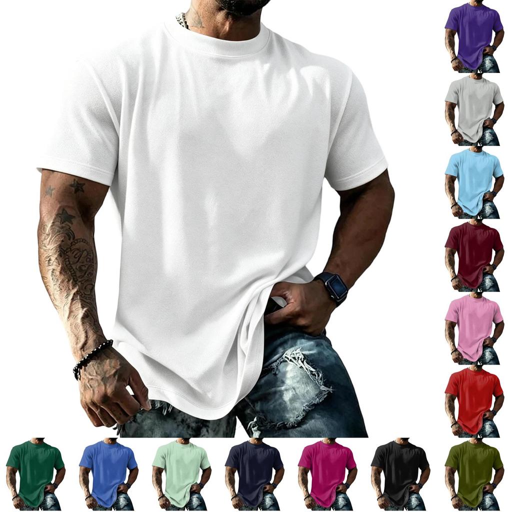 Men's Vintage Short Sleeve T Shirt Loose Fit Breathable Summer Sports Streetwear Casual Everyday Basic Top