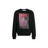 SS21 Arrows Pattern Print Crew Neck Long Sleeve Sweatshirt Regular Fit Men Tops Black OMBA025S21FLE0091001