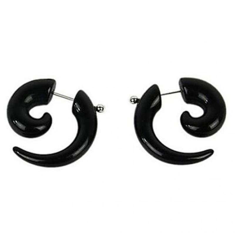 Fashion Unisex Spiral Fake Ear Plug Flesh Plugs Ear Piercing Body Jewelry Earrings