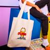 Puma X Garfield Shopper Canvas Tote Bag With Garfield Print Unisex Tote Bags White 078961-01