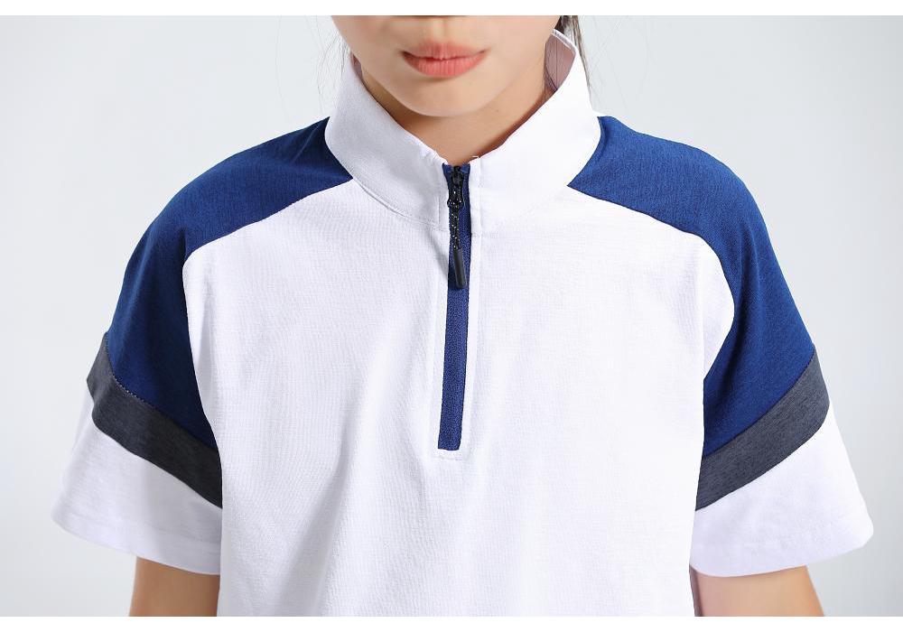 Adult & Children's Quick Dry Half-Zip Sports T-shirt for Table Tennis, Badminton & Fitness