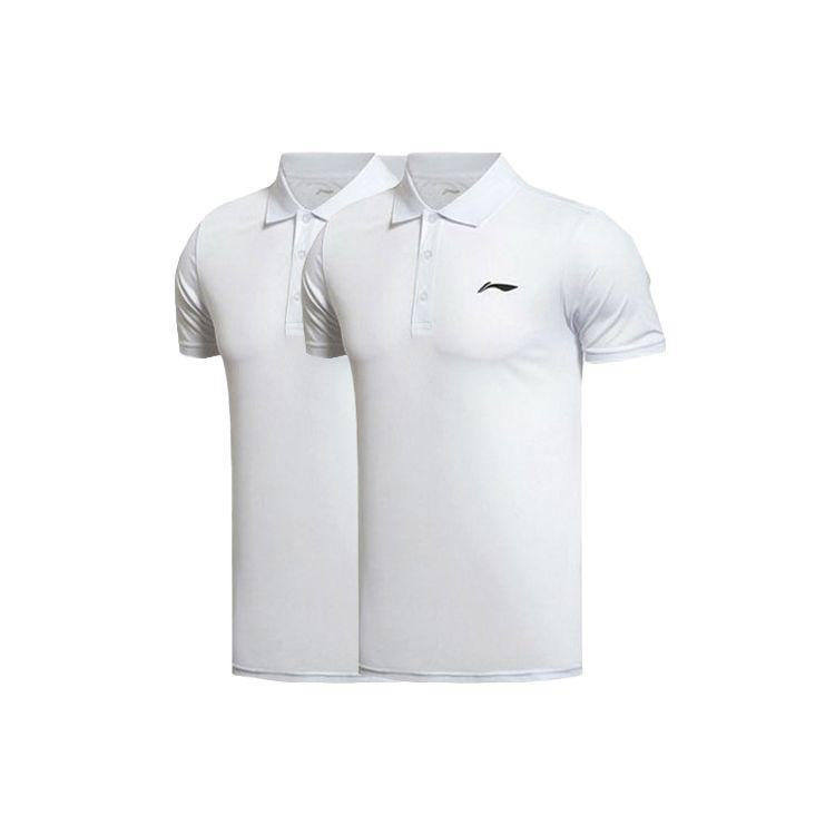 Li-Ning Solid Color Embroidered Small Logo Short Sleeve Polo Shirt Men tops APLS131-1