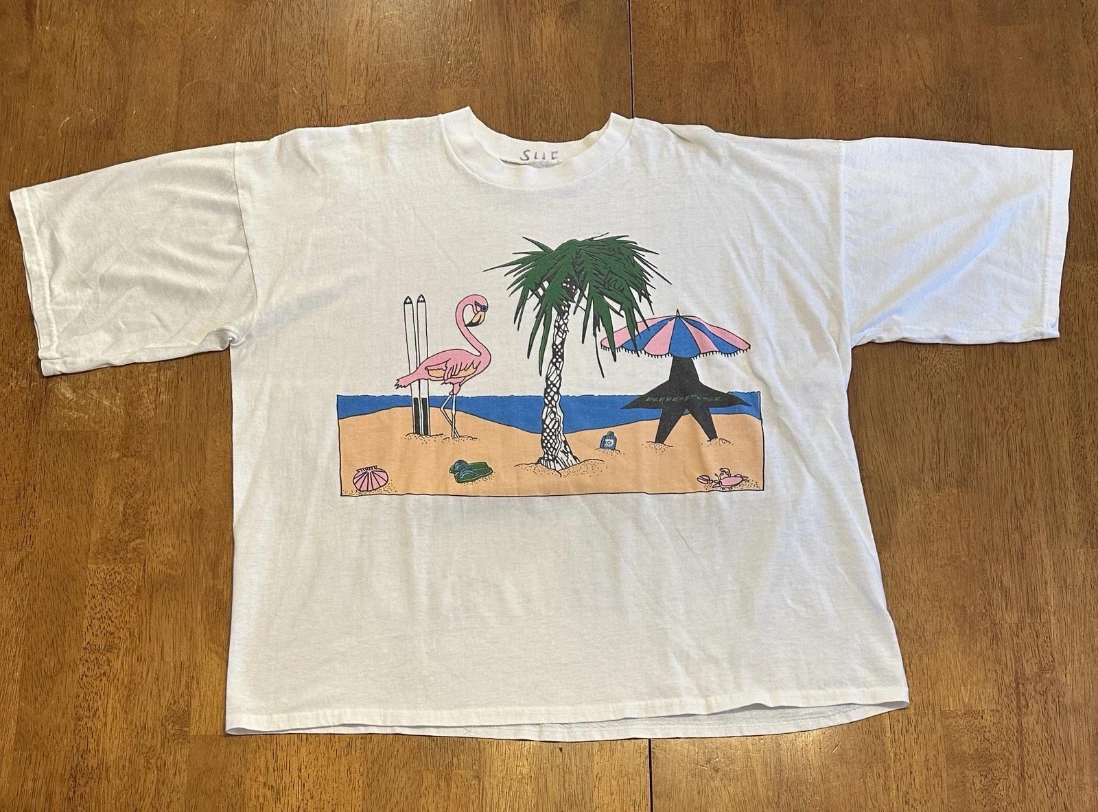 Vintage 90s Kneissl Skis Flamingo T Shirt XL Boxy 4XL