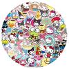 10/30/50/100pcs Kawaii  Cartoon Stickers Aesthetic Cute Cinnamoroll Kuromi My Melody Decals Waterproof Decoration Sticker