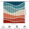 Modern Bathroom Decor: Wavy Pattern Shower Curtain Set In Soft Pastel Colors For Bathtub