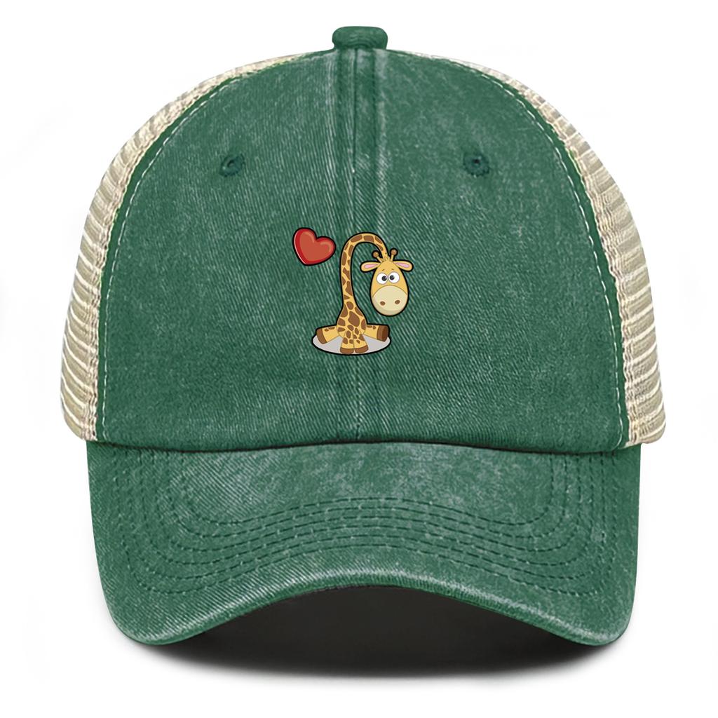 Adjustable Baseball Caps Cartoon Giraffe Printed Sun Hat Trendy Breathable Unisex Slouchy Cap For Unisex Women Outdoor Travel