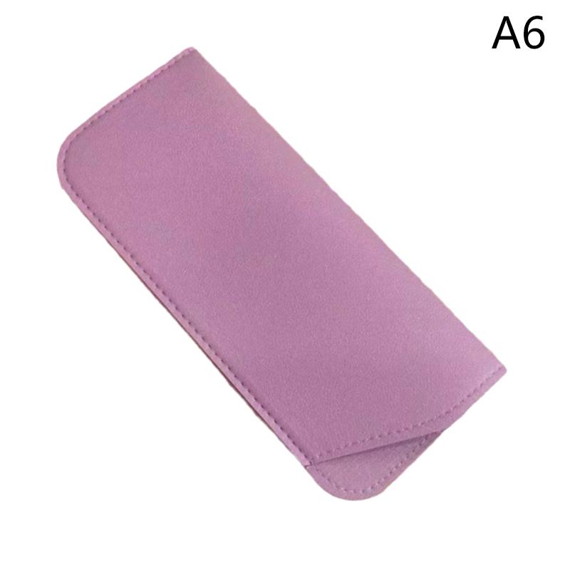 Simple Soft Leather Sunglasses Bag For Women Men Waterproof Reading Glasses Case Dust Storage Bag Eyewear Pocket Accessory