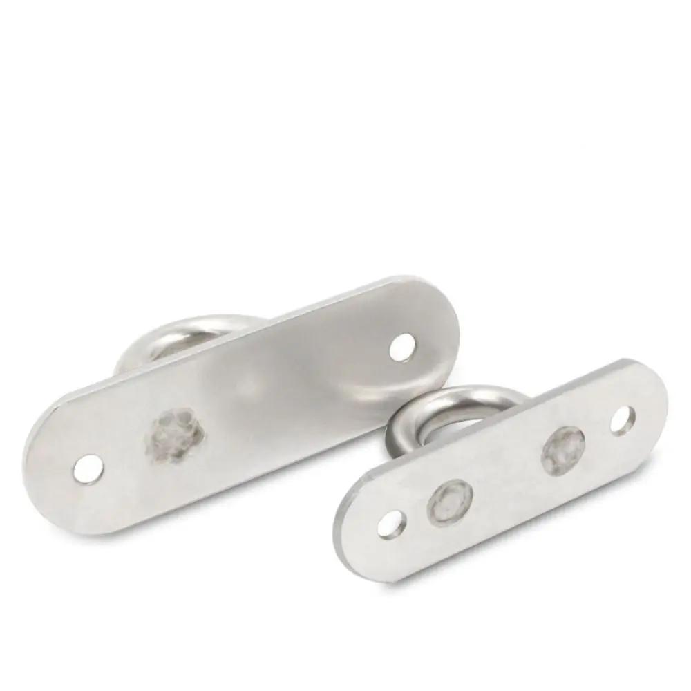 New Pad Eye Wall Hook Plate Deck Stainless Steel Ceiling Mount Hanger U/J-Shaped Black Silver Door Buckle for Fan Lamp
