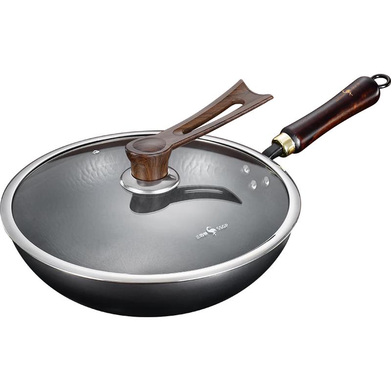 Traditional Zhangqiu Wrought Iron Wok, Pre-Seasoned