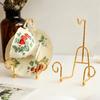 Decorative Cup and Saucer Display Stand Metal Saucer Holder Kitchen Cup Organizer  Home Kitchen