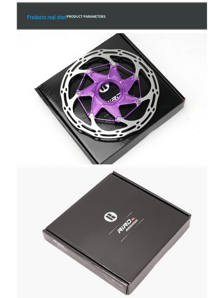 RIRO Ultra-light Center Lock Disc Brake Rotor for Mountain and Road Bikes, 140/160MM, Heat Dissipation.