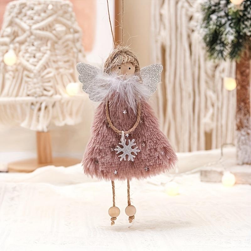 Christmas Angel Ornaments, 1/3Pcs Plush Angel Doll Hanging Decor, Festive Xmas Tree Ornaments for Home Party, Holiday Gift