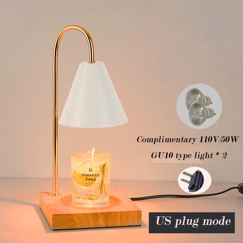 Melting Wax Lamp Aromatherapy Retro Candle Warmer Lamp with Timer Candle Melt Lantern for Home Bedroom Desktop Decoration Light