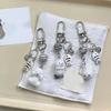 Stylish Bear Keychain Plush Flock Multi Functional Bag Clip Cartoon Bags Pendant for Casual Fashion