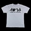 (L) Camiseta unisex con logo de texto invertido Comme des Garcons Play