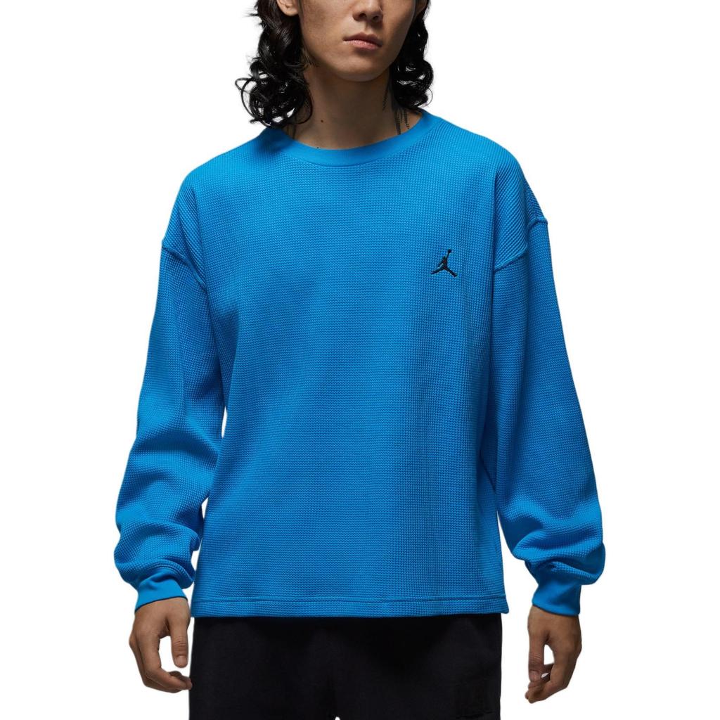 Jordan Flug T-Shirts Herren 435 Hell Photo Blau/Schwarz Rundhalsausschnitt Moderat IM6256-435
