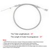 36" Throttle Gas Cable Kit Stainless Steel Braided For 97-07 Chevrolet/Chevy LS1 Engine 4.8L 5.3L 5.7L 6.0L