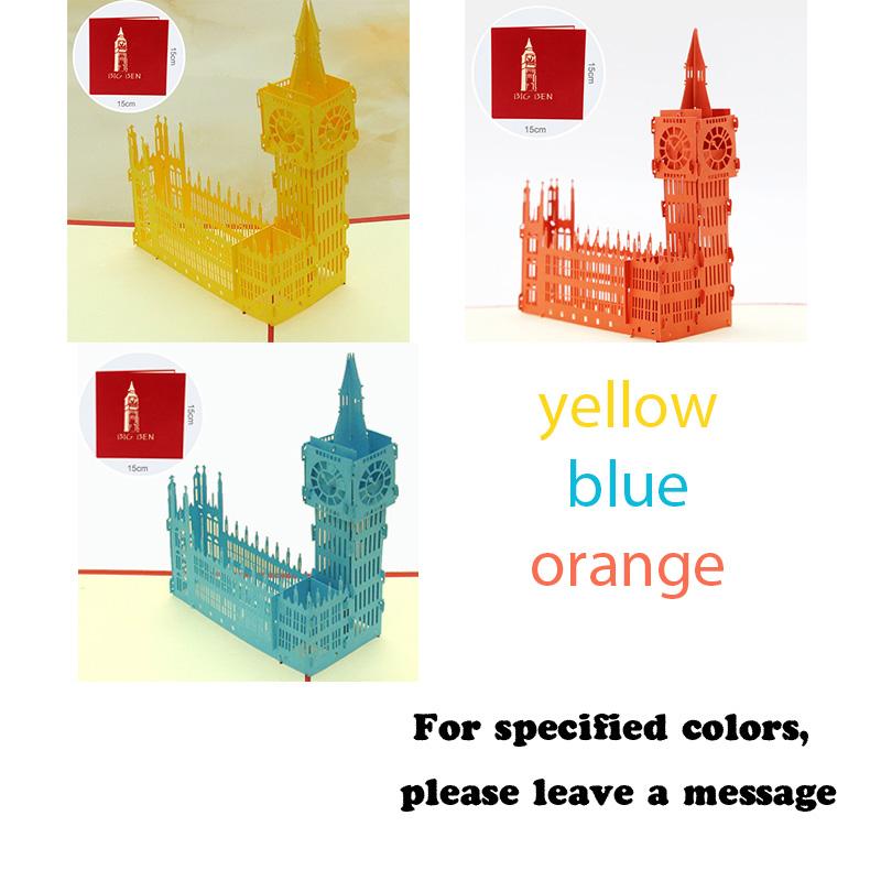 Pop Up 3D Birthday Cards World Attractions Card Business Invitation Boy Gift Greeting Tourist Postcard For Boyfriend Dad Present