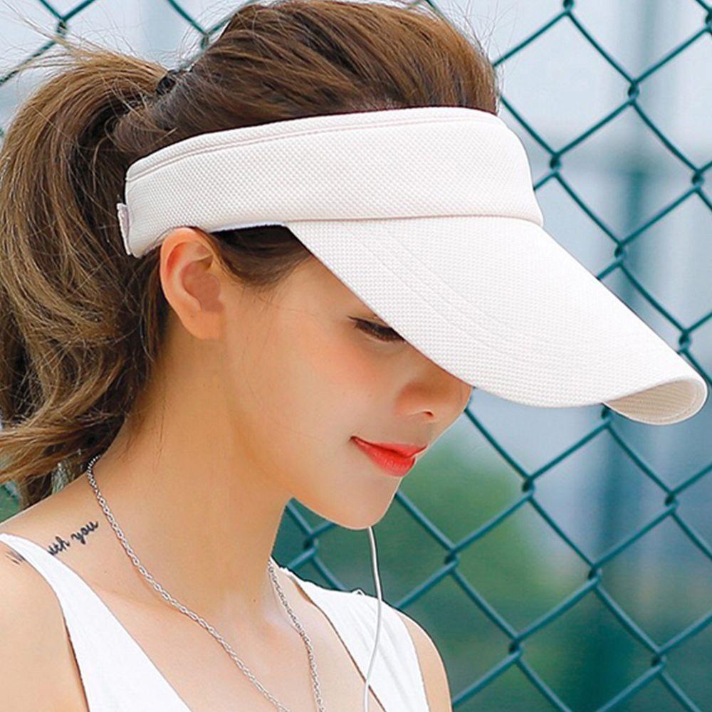 Outdoor Summer Sport Cap Sun Hat Unisex Beach Golf Tennis Hat Wide Brim Sun Visor Hat Empty Hat