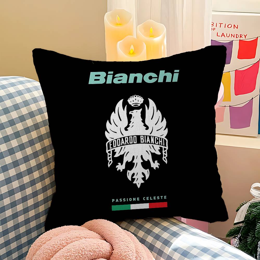 B-Bianchis Bike Logo Pillow Anime Pillow Sofa Bed Head Pillow Cover Cushion Cover 45X45 Cm Fashion