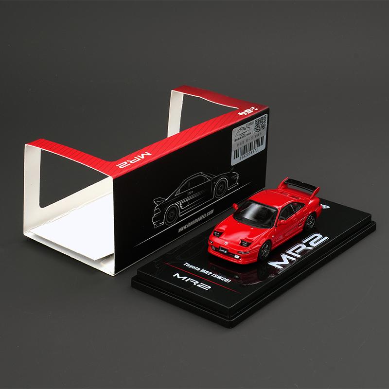 

INNO In Stock 1:64 TOYOTA MR2 SW20 Red Functional Head Light Diecast Diorama Car Model Collection Miniature Toys