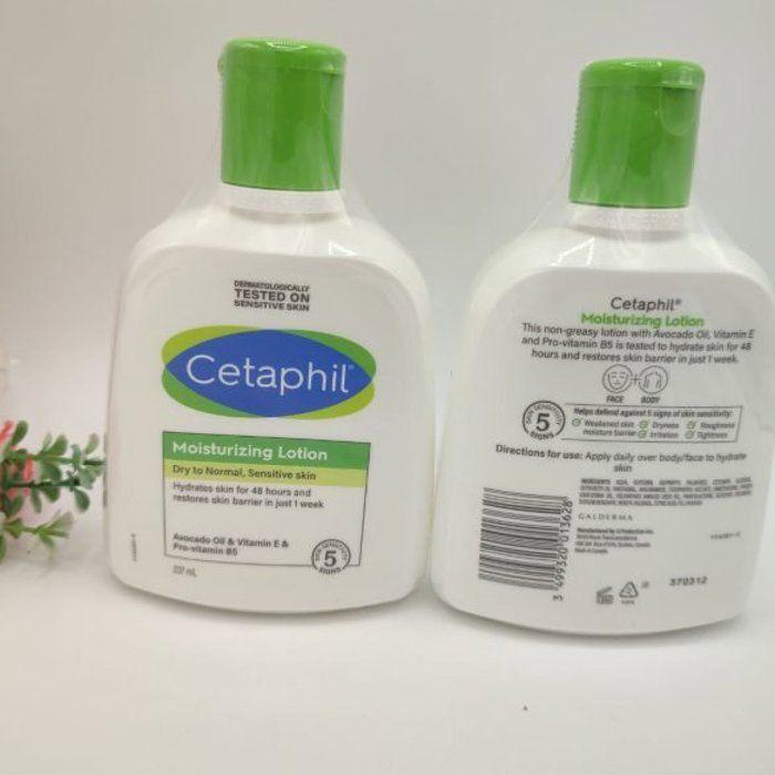 Cetaphil Lotion Hydratante Visage & Corps – Peaux Sensibles/Sèches à Normales | Niacinamide, Panthénol, Glycérine