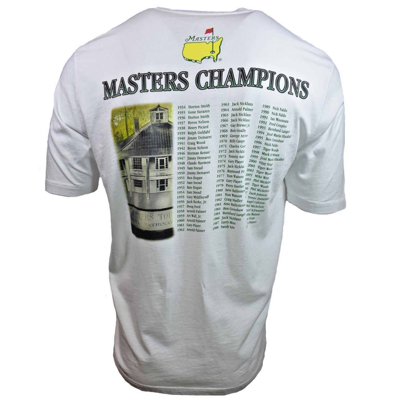 Masters Champions Men s T-shirt Size Small -2015 Augusta Tournament-Tiger Woods XXXXL