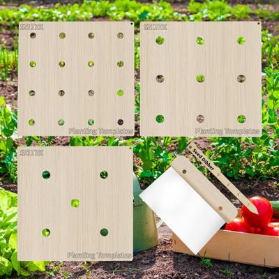 1 Set Seeds Planting Template Seeds Dibber Ruler Seeds Spacer Tool with Holes Outdoor Garden Young Pants Planting Spacing
