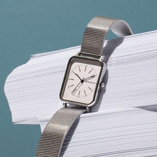 [Romanson] Romanson R Round Face Mesh Watch RWRMUU3BF017WHWH0 L- RWRMUU3BF017WHWH0