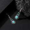 European Retro Blue Crystal & Turquoise Bohemian Earrings