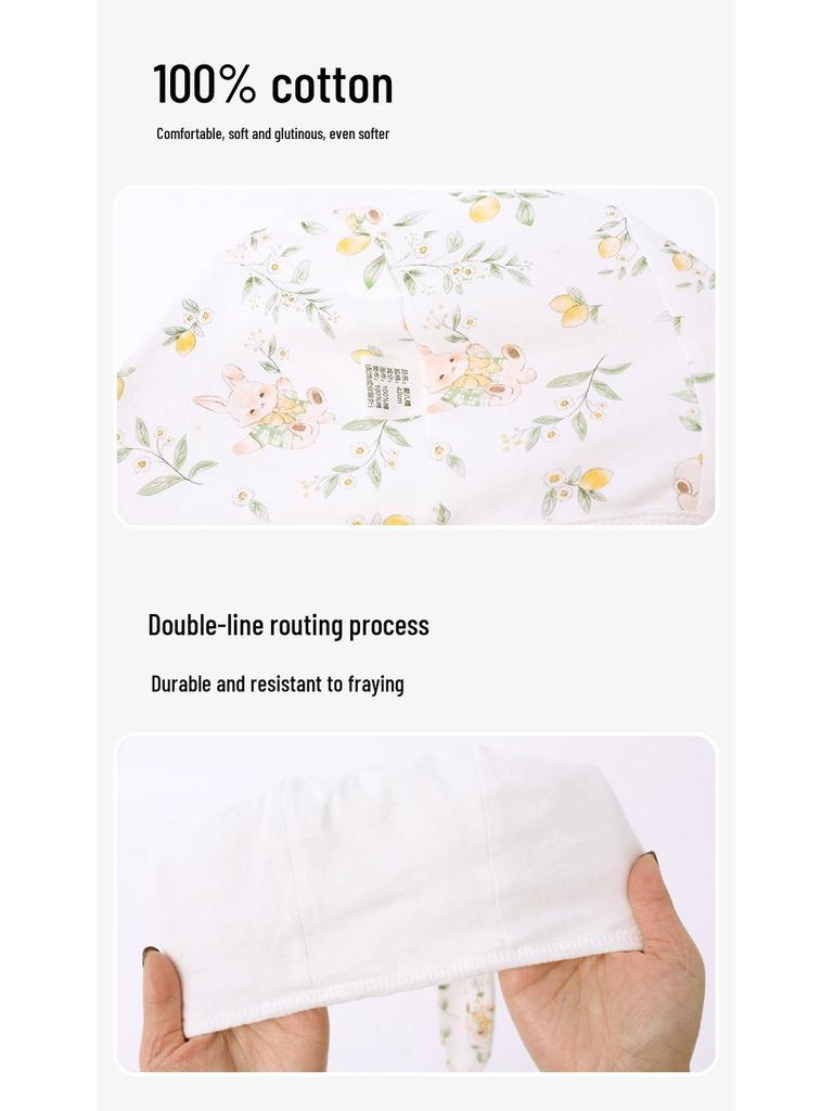 Bunny Ear Knitted Newborn Bonnet - Windproof Hat for 0-12 Months