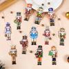 9Pcs Christmas Wooden Ornaments Nutcracker Soldier Xmas Tree Hanging Pendant Christmas Home Decorations New Year Gift