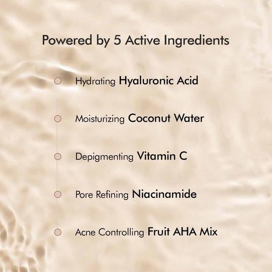 mCaffeine Green Tea & Coffee Sheet Masks with Vitamin C, Niacinamide Fruit AHA Mix for Hydrated| Face Sheet Masks for Women & Men - Pack of 6 | 120g