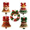 DIY Knitted Santa Claus Bell Ornament Handmade Christmas Tree Decoration Holiday Crochet Accessories for Craft Lovers