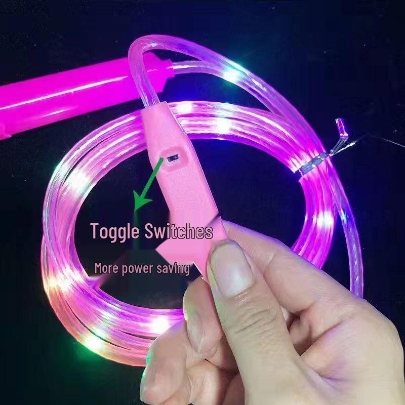 Colorful LED Flashing Children's Jump Rope for Night Performances