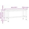Dining Bench Reclaimed Wood Look 100 X 32.5 X 48.5 Cm