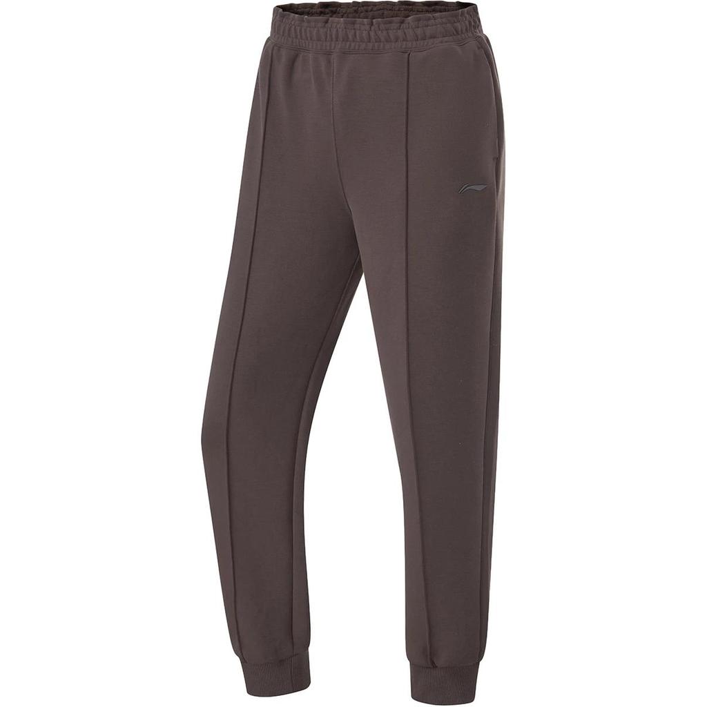 Li Ning Comfortable Simple Loose Fit Pants Women Bottoms Charcoal-Brown AKLU104-7