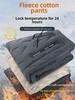 Herren Lammfellhose mit Samtfutter - Warm, Locker geschnitten, Gerade, Lässig mit Kordelzug, Winter/Herbst.