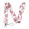Simple Pattern Bow Phone Lanyard for Bus Card Work ID Badge Unisex Keychain Access Credit Card Holder Case Bag