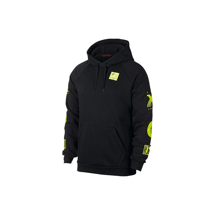 Jordan Sweatshirts Men s Black Green Hooded Moderate Regular BQ0298-010 XL