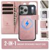 2-in-1 Magnetic Magnetic Detachable Wallet Case for iPhone 17/17 Pro/17 Max/17 Air - PU Leather, Card Slots, MagSafe Charging, 360° Protection