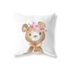 Cute Rabbit Giraffe Animals Children Room Decor Polyester  Cushion Cover Sofa Pillow  Home Decoration Throw Pillowcase