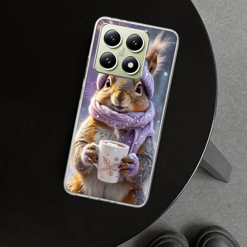 Animal Squirrel Phone Case Cover for Xiaomi Redmi Note 15 14 13 12 11 Pro Plus 14S 12S 11S 11T 11E 10S 10 Customized Fundas Redm