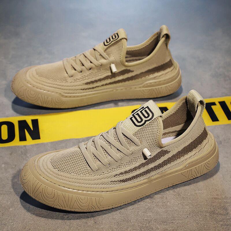 

Men s shoes 2025 new summer thin fly-woven mesh breathable casual shoes lazy one pedal soft baseplate shoes 39 хаки