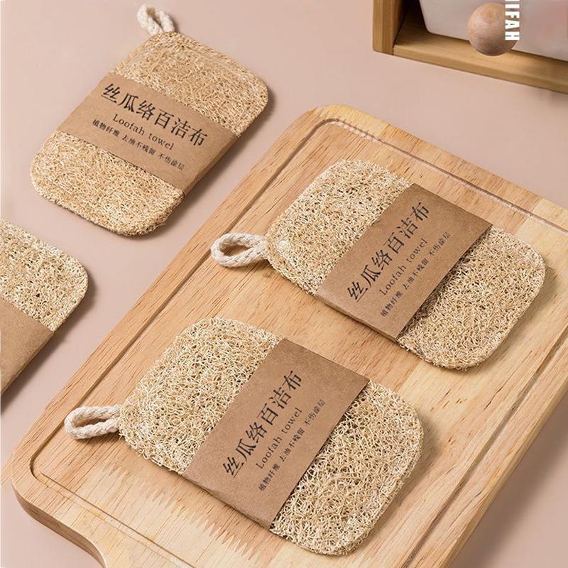 Loofah Dishwashing Brush & Dishcloth Gadget