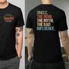 Cool Uncle Club "Bad Role Model" Reversible T-Shirt, "Best Uncle" T-Shirt, "Cool Uncle" T-Shirt, Unisex T-Shirt