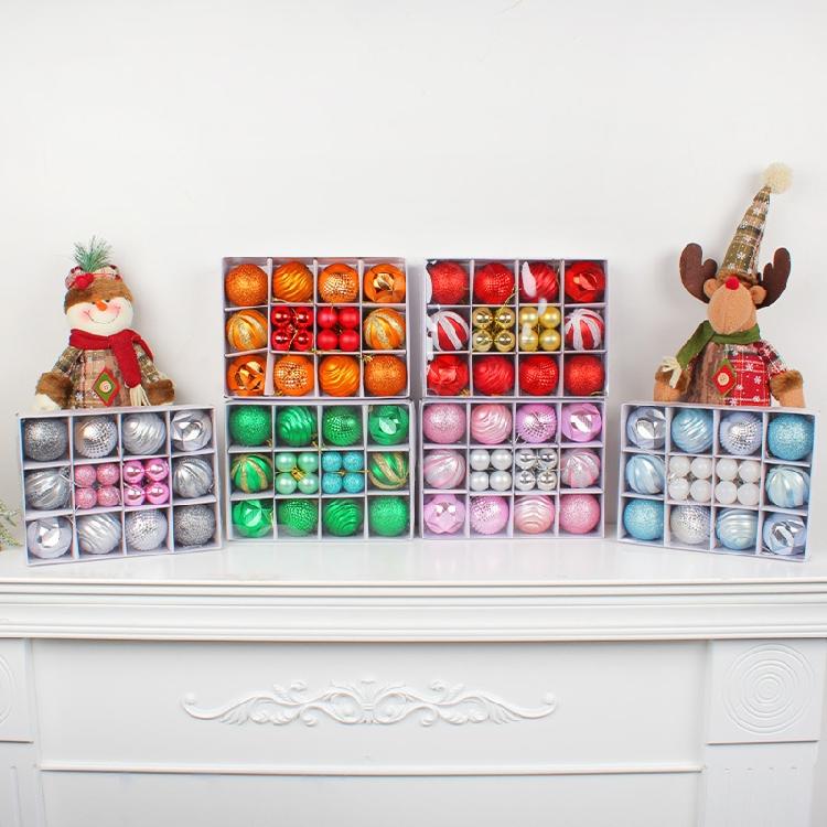 Christmas Tree Pendants Decorative Hanging Christmas Baubles Balls Ornaments Set