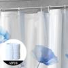 Enhance Your Bathroom with a Waterproof Shower Curtain Featuring Delicate Blue Flowers for a Fresh and Elegant Look