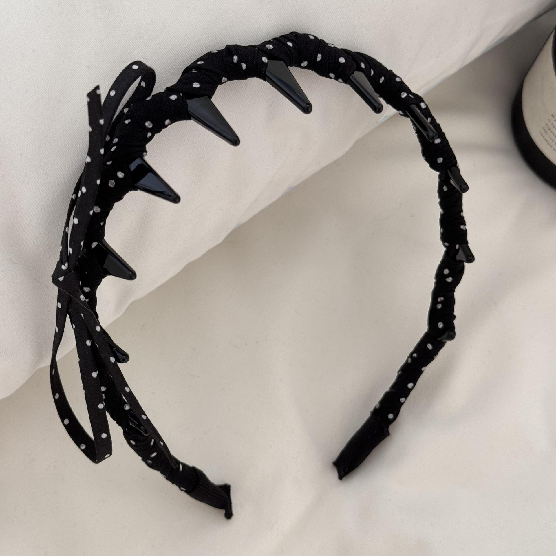 

Корейская повязка на голову с бантом в горошек, высокая макушка, новая летняя, темпераментная, универсальная, повседневная внешняя повязка на голову